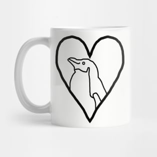 My Penguin Valentine Line Drawing Mug